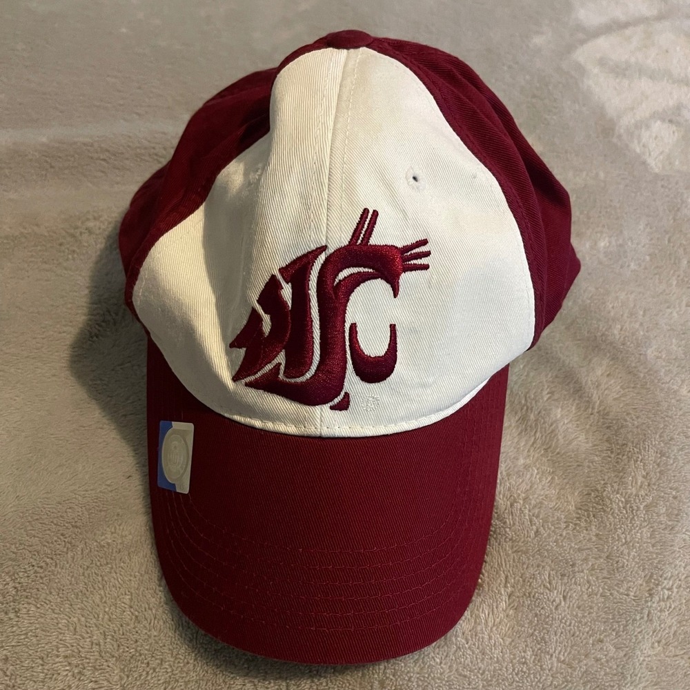 Washington State Cougars WSU Captivating Headgear Hat Maroon White Adjustable